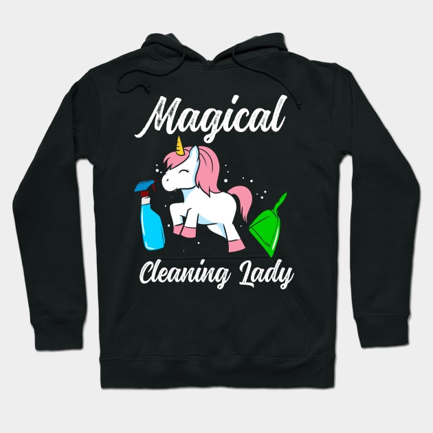 Unicorn cleaning lady Hoodie by maxcode